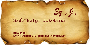 Székelyi Jakobina névjegykártya